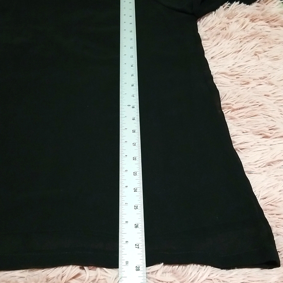 Black Shift Dress with Beads & Embellishments Sheer Long Sleeves - Picture 15 of 16